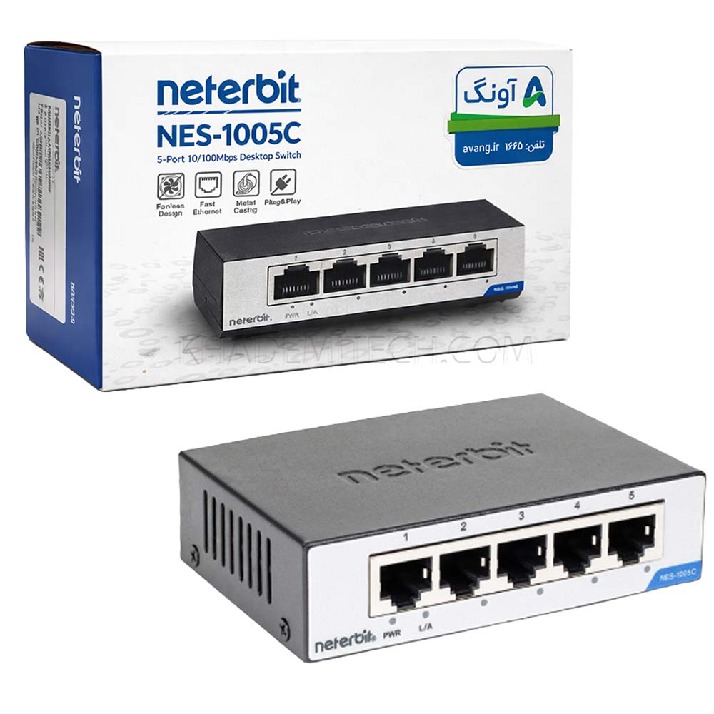 سوییچ شبکه 5 پورت نتربیت مدل Neterbit NES-1005C